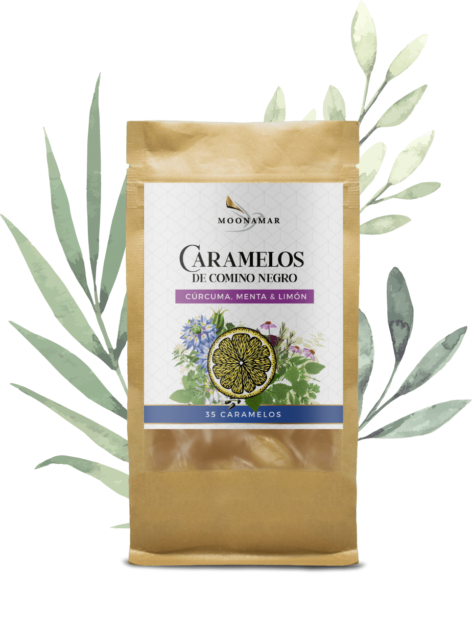 CARAMELOS CON COMINO NEGRO, CÚRCUMA Y MENTA